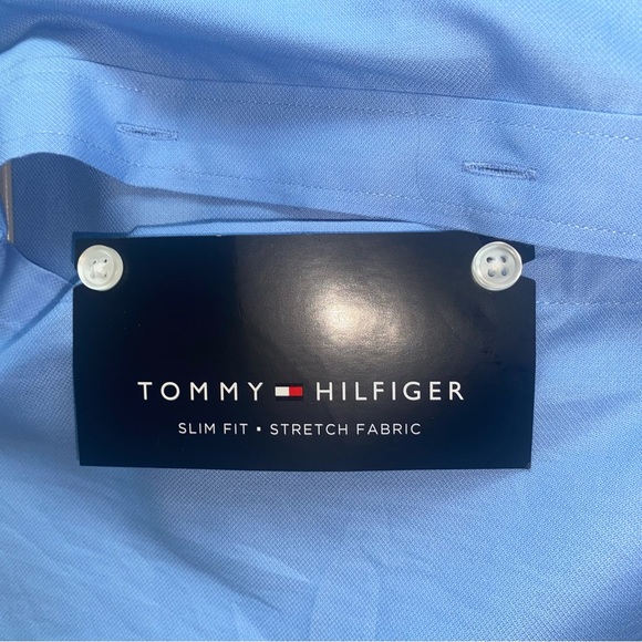 Tommy Hilfiger Slim Fit Blue Dress Shirt - Picture 4 of 4